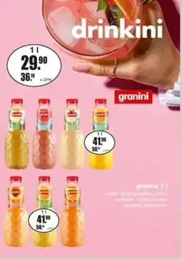 Adam granini drinkini nabídka