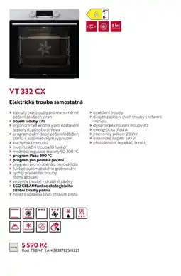 Möbelix Elektrická trouba samostatná VT 332 CX nabídka