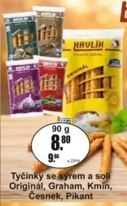 Adam Havlík tyčinky se sýrem a solí nabídka