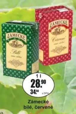 Adam Zámecké bílé, červené nabídka