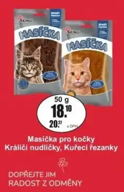 Adam Akinu masička pro kočky králíčí nudličky, kuřecí řezanky nabídka