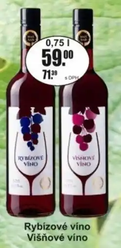 Adam Rybízové víno Višňové víno nabídka