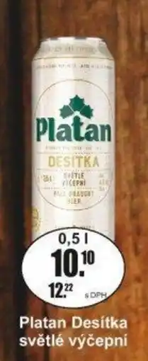 Adam Platan Desítka světlé výčepní nabídka