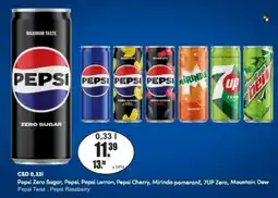 Adam Pepsi pepsi lemon pepsi cherry mirinda pomeranč 7up zero mountain dew pepsi twist pepsi raspberry nabídka