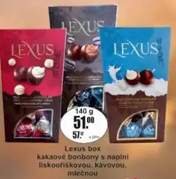 Adam Lexus box kakaové bonbony s náplní liskooříškovou, kávovou, mléčnou nabídka
