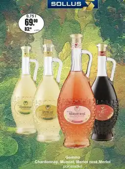 Adam Gemma Chardonnay, Muscat, Merlot rosé, Merlot polosladké nabídka