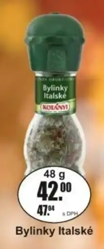 Adam Kotányi Bylinky Italské nabídka