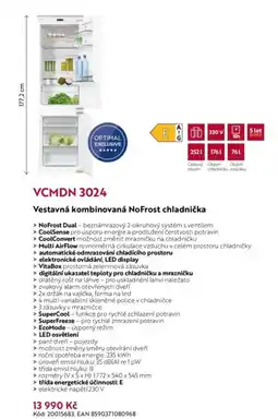 Möbelix Vestavná kombinovaná NoFrost chladnička nabídka