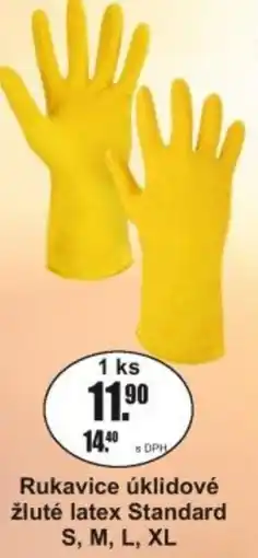 Adam Rukavice úklidové žluté latex Standard nabídka