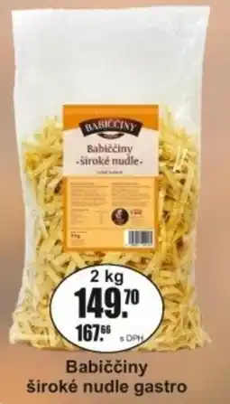 Adam Babiččiny široké nudle gastro nabídka
