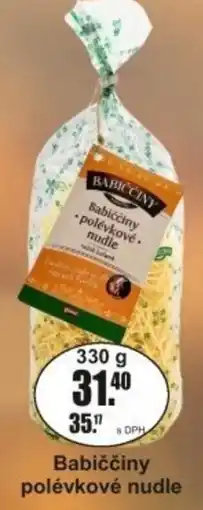 Adam Babiččiny polévkové nudle nabídka