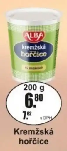 Adam Alba kremžská hořčice nabídka