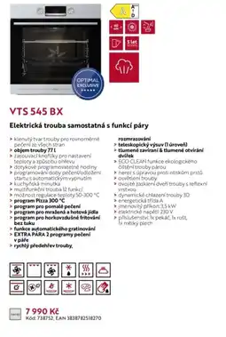 Möbelix Elektrická trouba samostatná s funkcí páry nabídka