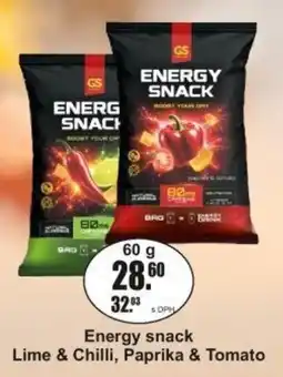 Adam Energy snack Lime & Chilli, Paprika & Tomato nabídka
