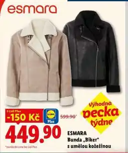 Lidl ESMARA Bunda „Biker“ s umělou kožešinou nabídka