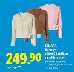 Lidl ESMARA Dámský pletený kardigan s podílem vlny nabídka