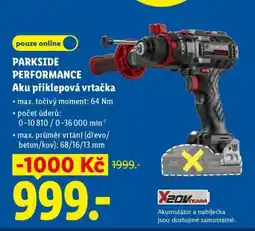 Lidl PARKSIDE PERFORMANCE Aku příklepová vrtačka nabídka