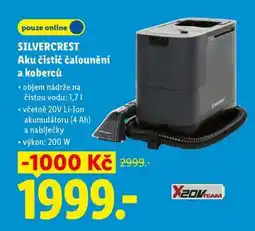 Lidl SilverCrest Aku čistič čalounění a koberců nabídka