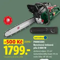 Lidl PARKSIDE Benzínová řetězová pila 2 000 W nabídka