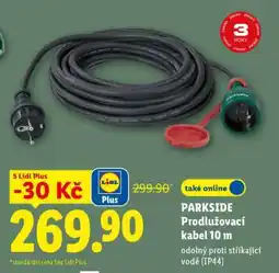 Lidl PARKSIDE Prodlužovací kabel 10 m nabídka