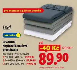 Lidl LIVARNO Napínací žerzejové prostěradlo nabídka