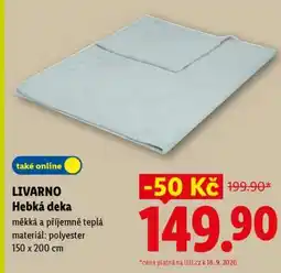 Lidl Livarno Hebká deka nabídka