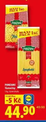Lidl Panzani Těstoviny nabídka