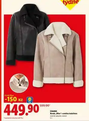 Lidl ESMARA Bunda „Biker“ s umělou kožešinou nabídka