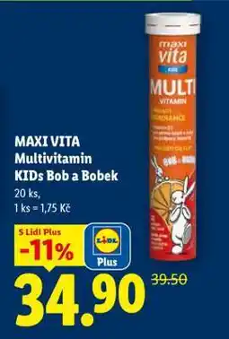 Lidl MAXI VITA Multivitamin KIDs Bob a Bobek nabídka
