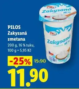 Lidl Pilos ZAKYSANÁ SMETANA nabídka