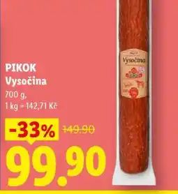 Lidl Pikok VYSOČINA nabídka