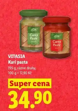 Lidl VITASIA Kari pasta nabídka