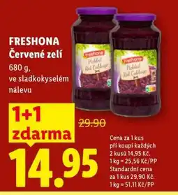 Lidl Freshona Červené zelí nabídka
