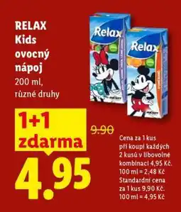 Lidl RELAX KIDS OVOCNÝ NÁPOJ nabídka