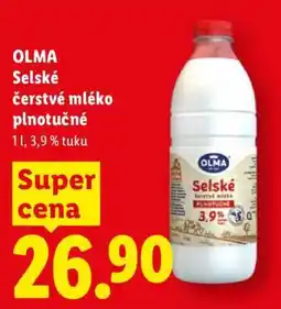 Lidl Olma Selské čerstvé mléko plnotučné nabídka