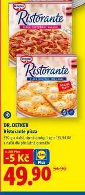 Lidl DR. Oetker Ristorante pizza nabídka