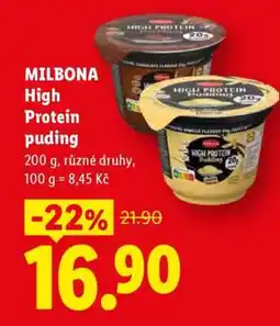 Lidl MILBONA High Protein puding nabídka