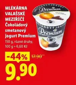 Lidl MLÉKÁRNA VALAŠSKÉ MEZIŘÍČÍ Čokoládový smetanový jogurt Premium nabídka