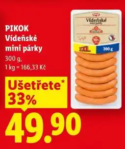 Lidl PIKOK VÍDEŇSKÉ MINI PÁRKY nabídka