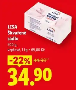 Lidl LISA Škvařené sádlo nabídka