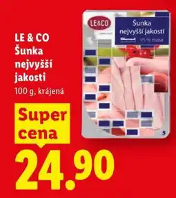 Lidl LE & CO Šunka nejvyšší jakosti nabídka