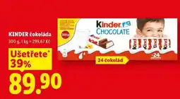 Lidl Kinder čokoláda nabídka