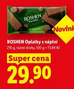 Lidl ROSHEN Oplatky s náplní nabídka