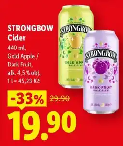 Lidl Strongbow cider nabídka