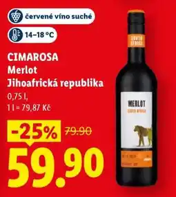 Lidl CIMAROSA Merlot nabídka