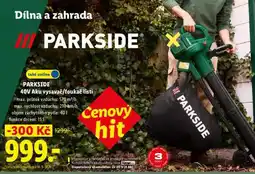 Lidl PARKSIDE 40V Aku vysavač/foukač listí nabídka