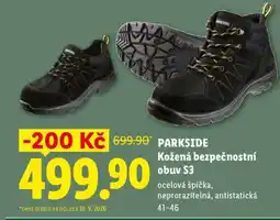 Lidl Parkside Kožená bezpečnostní obuv S3 nabídka