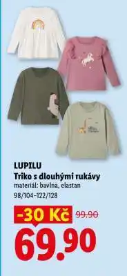 Lidl LUPILU TRIKO S DLOUHÝMI RUKÁVY nabídka