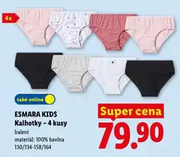 Lidl ESMARA KIDS Kalhotky – 4 kusy nabídka