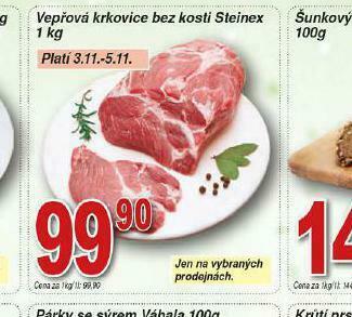 Lidl Vepřová krkovice bez kosti nabídka